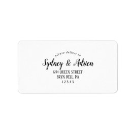 ミニマルシンプルリストウェディングRSVP住所 シール