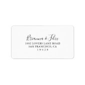 ミニマルシンプルリストウェディングRSVP住所 シール (正面)