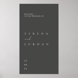 ミニマルシンプルリストエレガントなウェディングウェルカムポスター ポスター