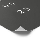 ミニマルシンプルリストエレガントなウェディングウェルカムポスター ポスター (角)