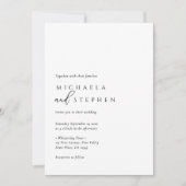 ミニマルシンプルリストエレガントな結婚式 招待状 (正面)
