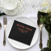 ミニマルシンプルリストオレンジ黒EメールWebサイト オールインワン招待状