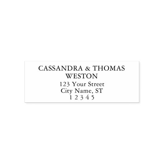 ミニマルシンプルリストカップル名差出人住所 セルフインキングスタンプ (デザイン)