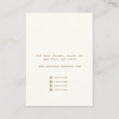 ミニマルシンプルリストクラフトイヤリングジュエリー表示 名刺 (裏面)