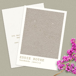 ミニマルシンプルリストクラフトイヤリングジュエリー表示 名刺