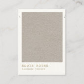 ミニマルシンプルリストクラフトネックレスジュエリーディスプレイ 名刺 (正面)