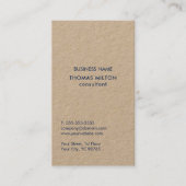 ミニマルシンプルリストクラフトブルーコンサルタント 名刺 (正面)