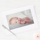 ミニマルシンプルリストクリスマスフォトシール 長方形シール (封筒)