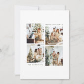 ミニマルシンプルリストクリスマスフォーフォトタイポグラフィ シーズンカード (正面)