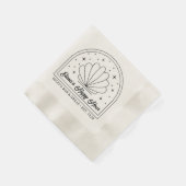 ミニマルシンプルリストシェルロゴ飲料ナプキン 縁ありカクテルナプキン (角)
