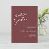 ミニマルシンプルリストシナモンバラバーチャル結婚ズ 招待状 (スタンド正面)