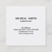 ミニマルシンプルリストシャルボード理容師ショップ スクエア名刺 (裏面)