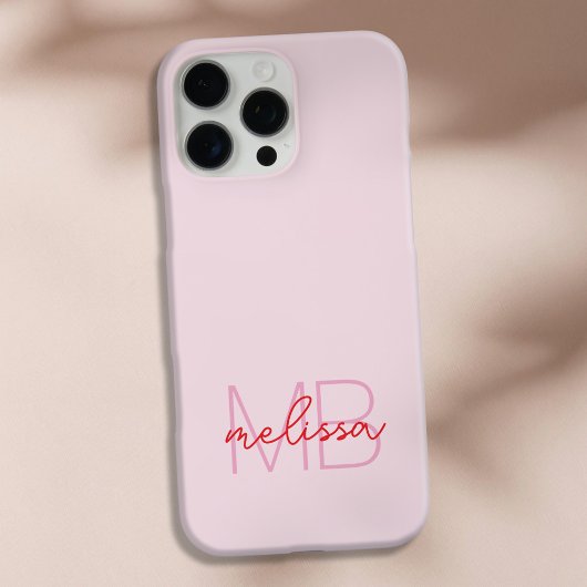 ミニマルシンプルリストスクリプトイニシャルモノグラム Case-Mate iPhoneケース