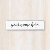 ミニマルシンプルリストスクリプトスタイル サインプレート (正面)