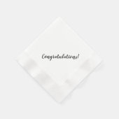 ミニマルシンプルリストスクリプトタイポグラフィのお祝い 縁ありカクテルナプキン (角)