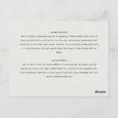 ミニマルシンプルリストスクリプトハートベビーシャワー ポストカード (裏面)