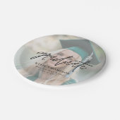 ミニマルシンプルリストスクリプト卒業フォトオーバーレイ ペーパープレート (アングル)