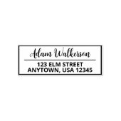 ミニマルシンプルリストスクリプト名差出人住所スタンプ セルフインキングスタンプ (デザイン)