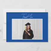 ミニマルシンプルリストスクリプト大学院写真卒業 サンキューカード (正面)