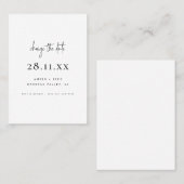 ミニマルシンプルリストスクリプト日付を小さく変更 紹介カード (正面/裏面)