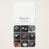 ミニマルシンプルリストスタッドイヤリングディスプレイカード (正面&裏面)