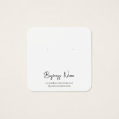 ミニマルシンプルリストスタッドイヤリングディスプレイカード (正面)