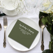 ミニマルシンプルリストセージオリーブグリーンクリームWebサイト オールインワン招待状