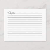 ミニマルシンプルリストタイプスクリプトレシピカード エンクロージャーカード (裏面)