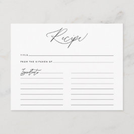 ミニマルシンプルリストタイプスクリプトレシピカード エンクロージャーカード