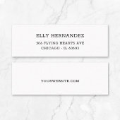 ミニマルシンプルリストタイプライター11ミニ名刺 スキニー名刺