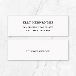 ミニマルシンプルリストタイプライター11ミニ名刺 スキニー名刺