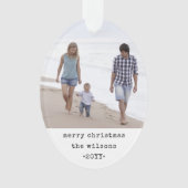 ミニマルシンプルリストタイプライターChristmas 2の写真 オーナメント (正面)