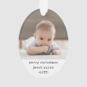 ミニマルシンプルリストタイプライターChristmas 2の写真 オーナメント (裏面)