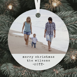 ミニマルシンプルリストタイプライターChristmas 2の写真 メタルオーナメント