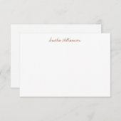 ミニマルシンプルリストテラコッタ手書きスクリプト  サンキューカード (正面/裏面)