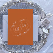 ミニマルシンプルリストテラコッタ結婚式招待状 招待状