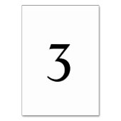 ミニマルシンプルリストテーブル番号 テーブルナンバー (裏面)