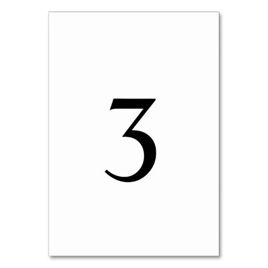 ミニマルシンプルリストテーブル番号 テーブルナンバー (正面)