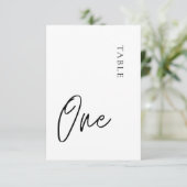 ミニマルシンプルリストテーブル1テーブル番号 招待状 (スタンド正面)