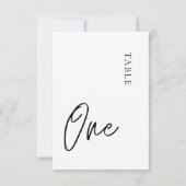 ミニマルシンプルリストテーブル1テーブル番号 招待状 (裏面)