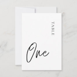 ミニマルシンプルリストテーブル1テーブル番号 招待状