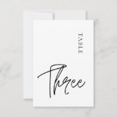 ミニマルシンプルリストテーブル3テーブル番号 招待状 (裏面)