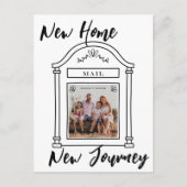 ミニマルシンプルリストニューホーム写真の移動 案内ポストカード (正面)