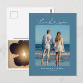 ミニマルシンプルリストハート結婚タイプライター ポストカード (正面/裏面)