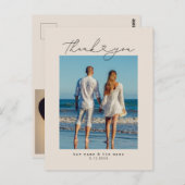 ミニマルシンプルリストハート結婚タイプライター ポストカード (正面/裏面)