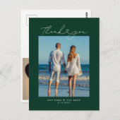 ミニマルシンプルリストハート結婚タイプライター ポストカード (正面/裏面)