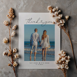 ミニマルシンプルリストハート結婚タイプライター ポストカード