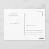 ミニマルシンプルリストバルーンハッピーバースデー挨拶 ポストカード (裏面)