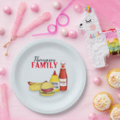 ミニマルシンプルリストバーベキュー焼きピクニックギンガム ペーパープレート (パーティー)