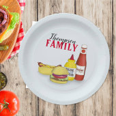 ミニマルシンプルリストバーベキュー焼きピクニックギンガム ペーパープレート